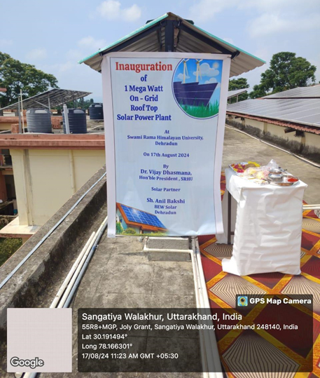 New 1 MW Rooftop Solar Plant SRHU