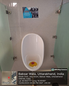 Waterless urinals at SRHU