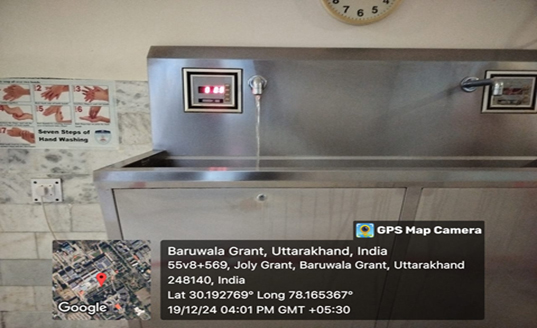 Sensor-based scrub station at SRHU