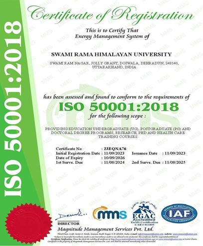 ISO 50001 Energy Management System SRHU