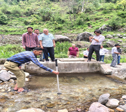 Water collection post installation