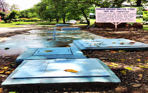 Underground water tank at SRHU